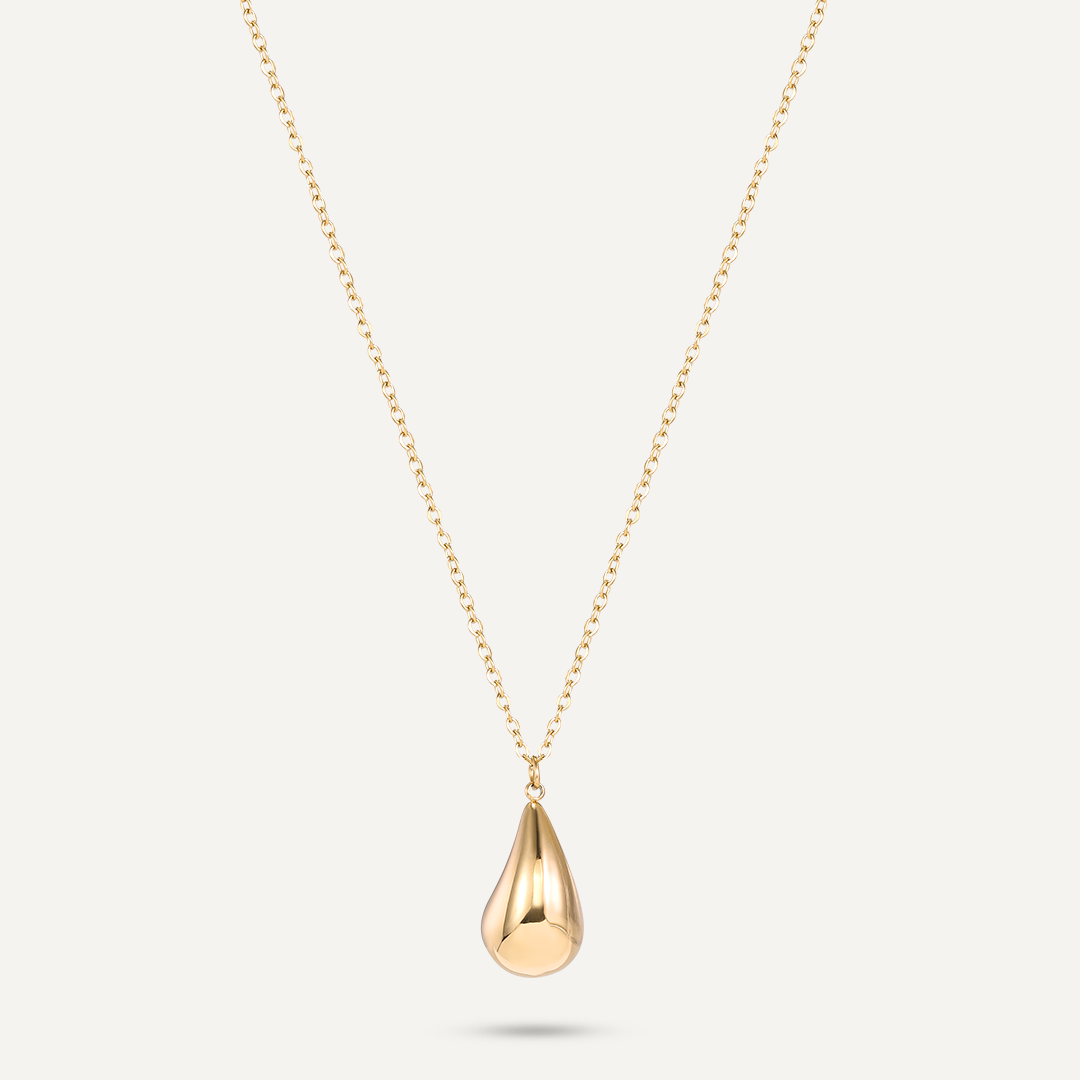 Gold teardrop necklace