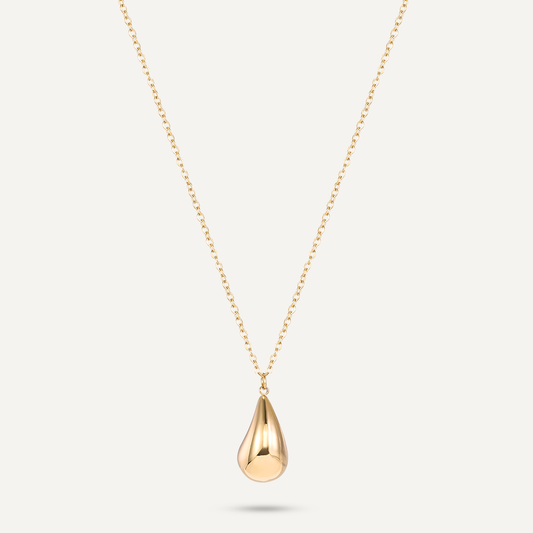 Gold teardrop necklace