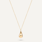 Gold teardrop necklace