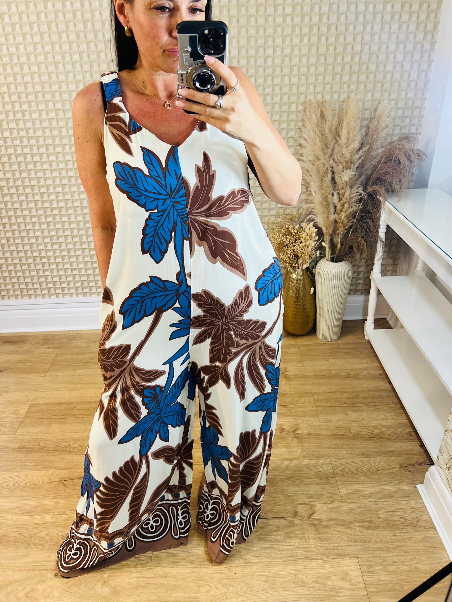 Large Leaf Jumpsuit