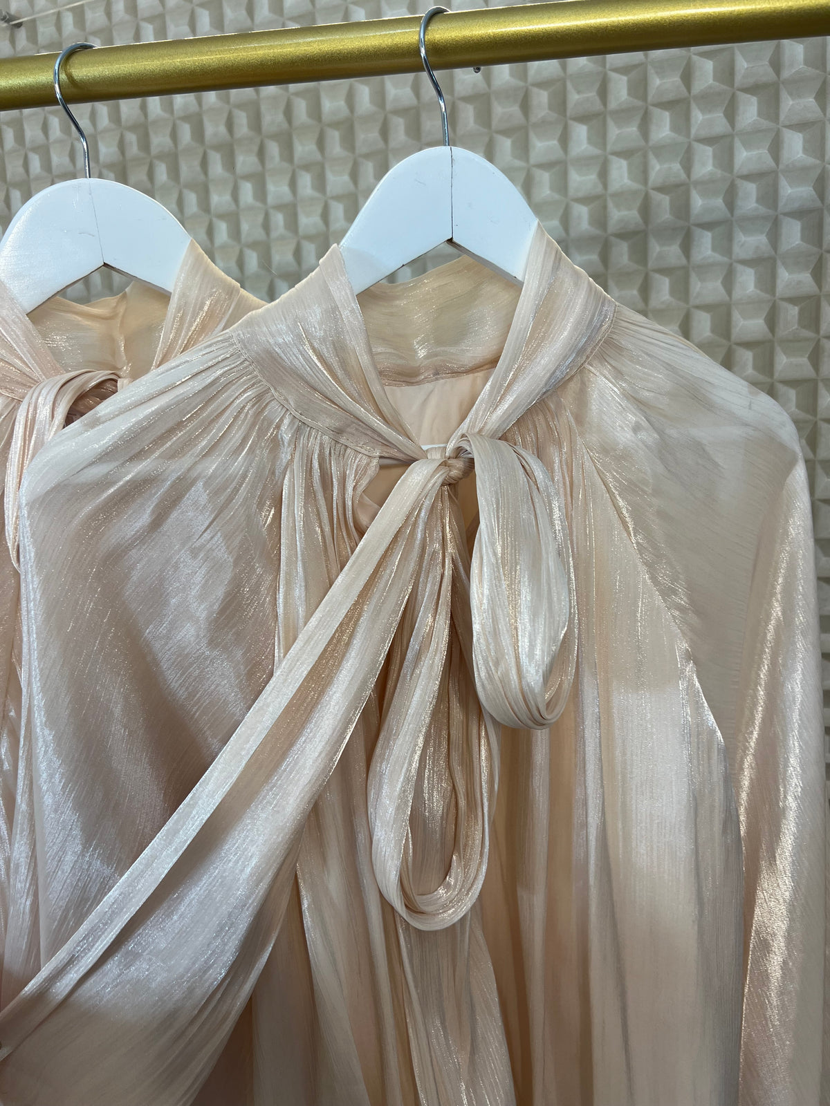 Bow Back Blouse Champagne