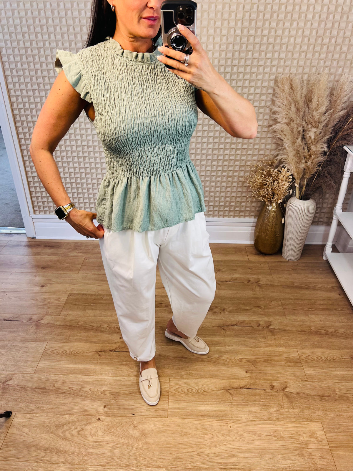 Diverse Shirred Top