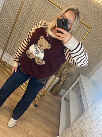 Teddy Stripe Jumper