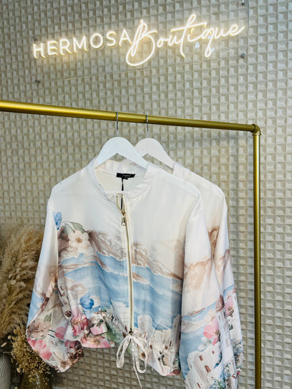 Sea View Silky Bomber Jacket