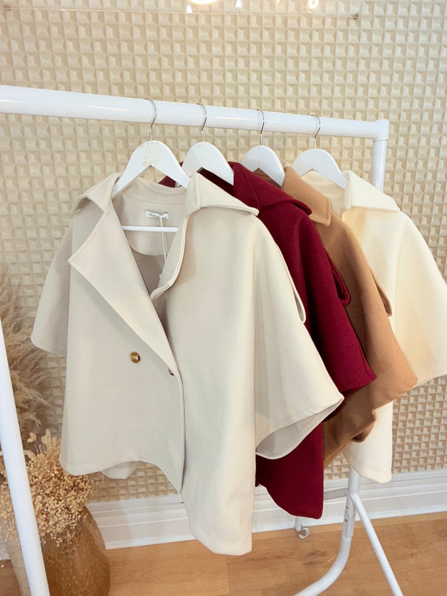 Button Shoulder Box Jacket