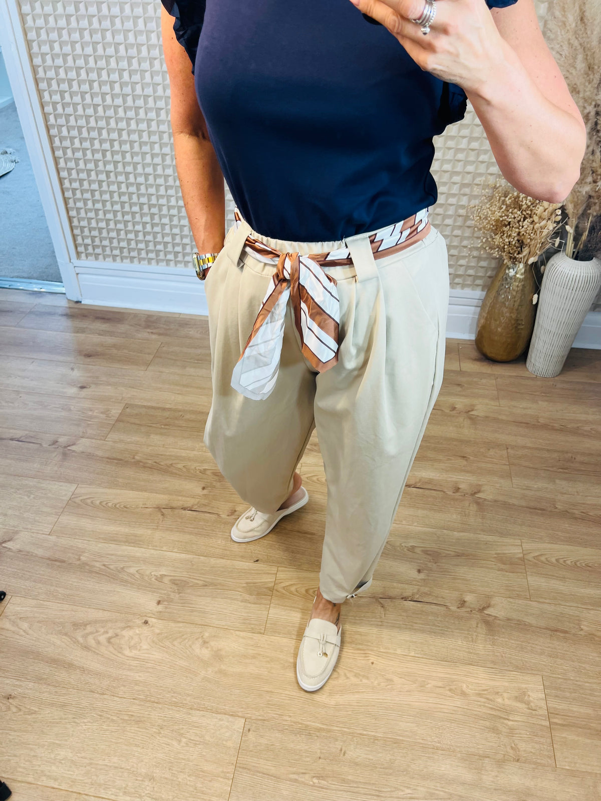 Scarf Belt Pants