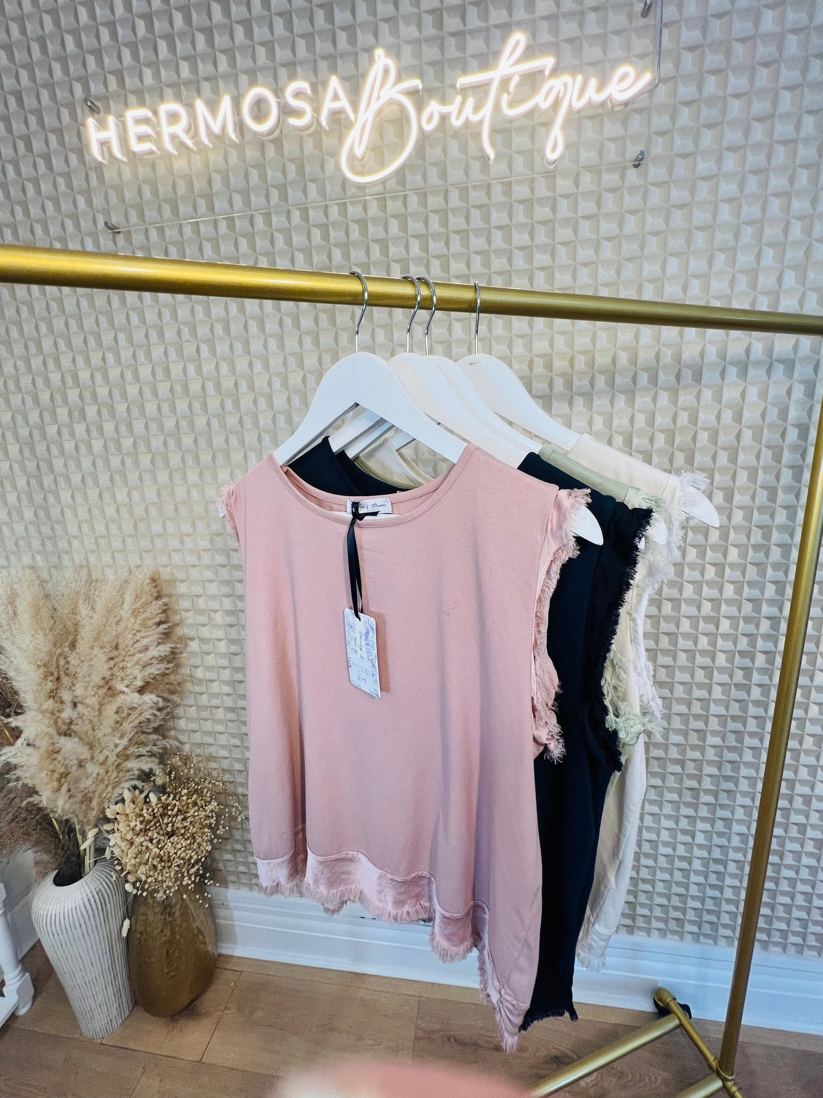 Fringe Sleeve Tee