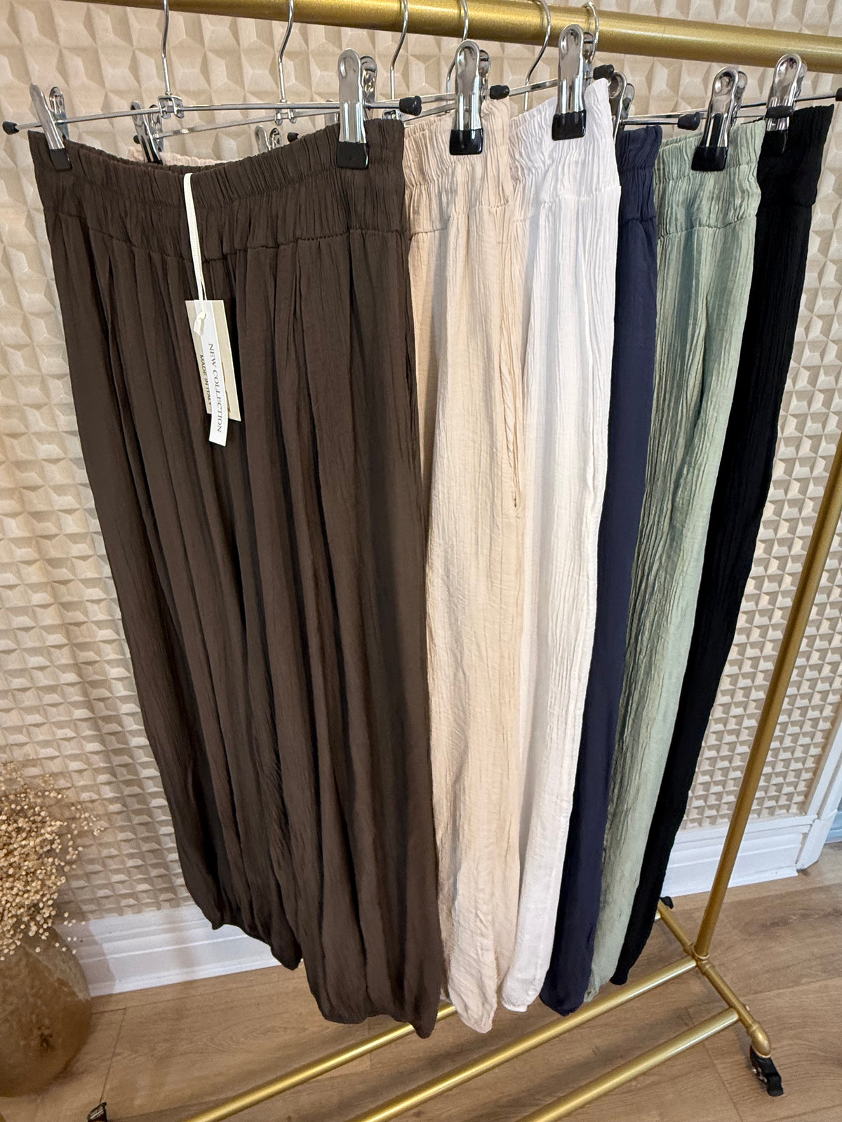 Crinkle Cuffed Pants