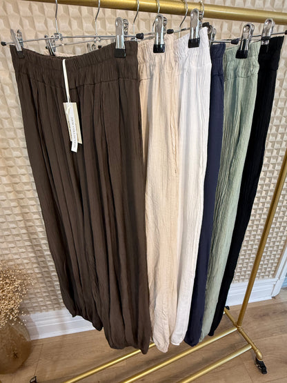 Crinkle Cuffed Pants