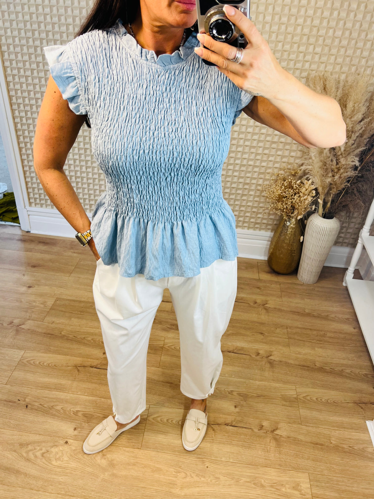 Diverse Shirred Top