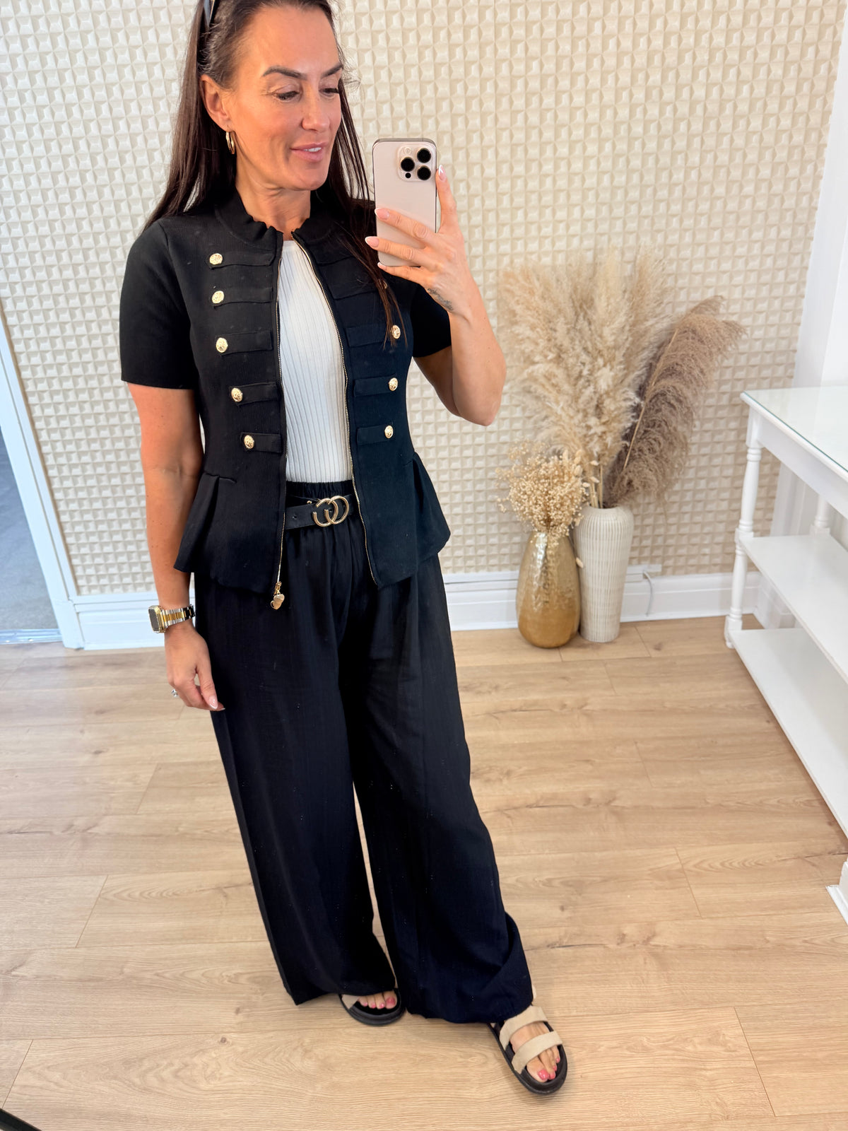 Military Zip Cardy Top