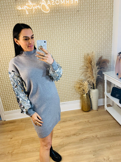 Diverse Disco Sleeve Jumper Dress
