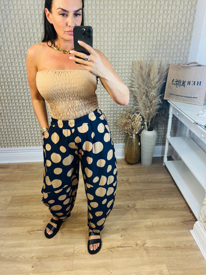Big Spots Barrel Leg Trouser
