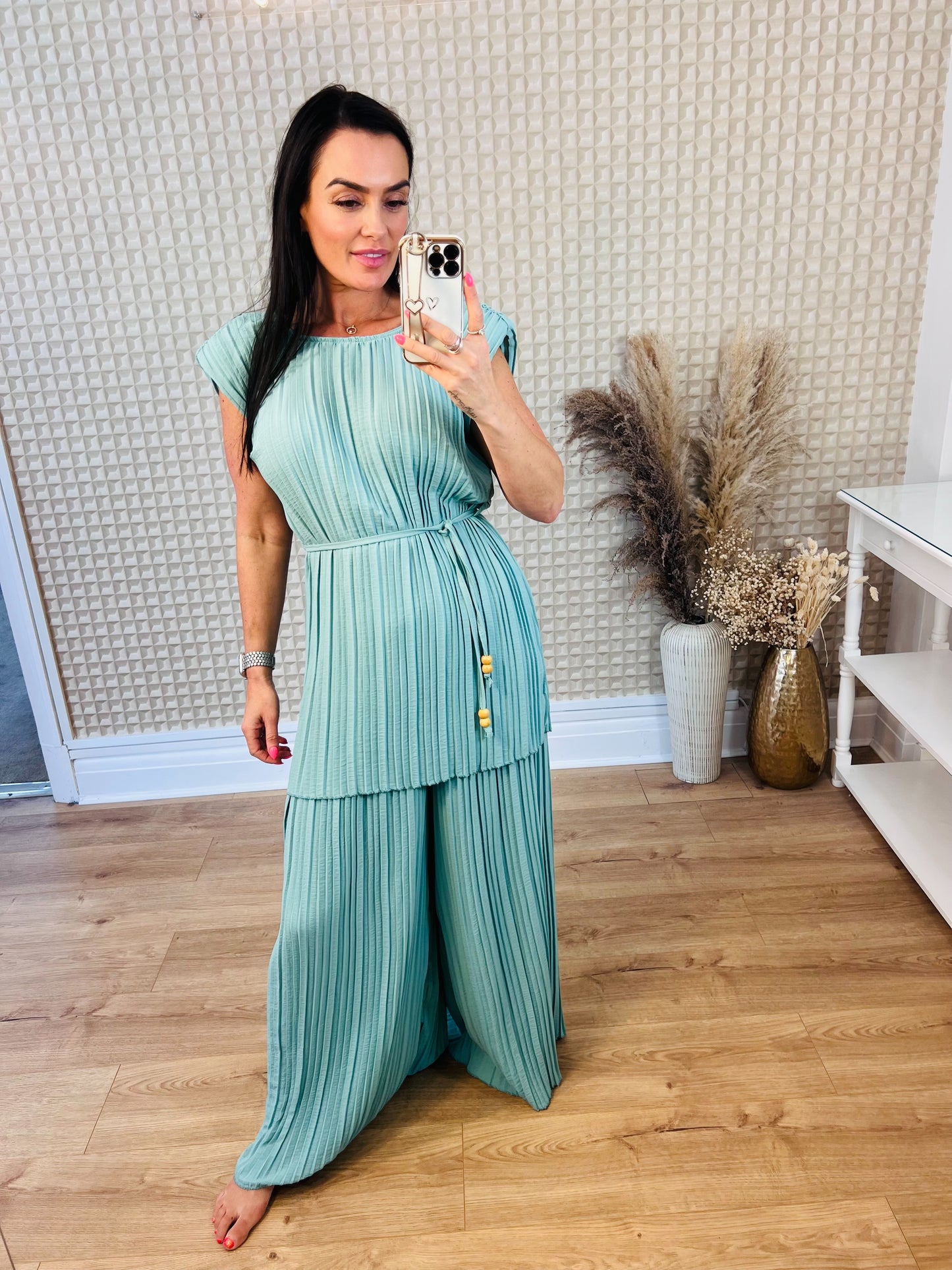 Pleated Two Piece Suit