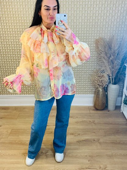 Lumine Pink Floral Blouse