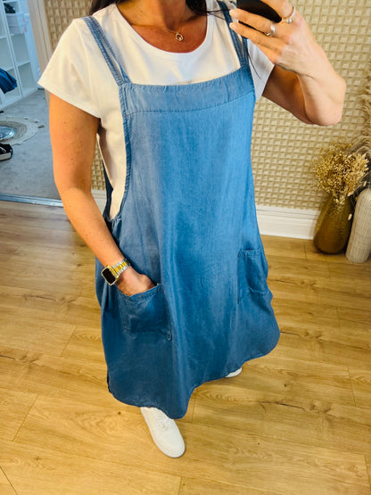 Denim pinafore Dress
