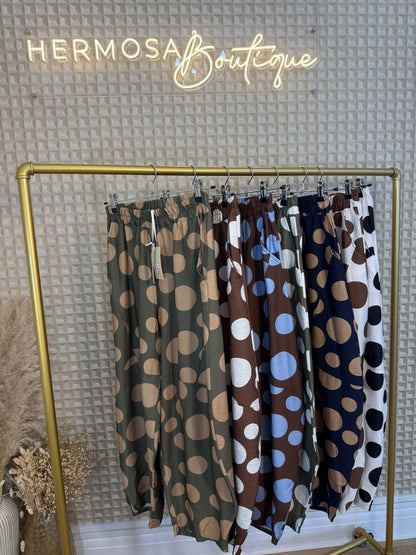 Big Spots Barrel Leg Trouser