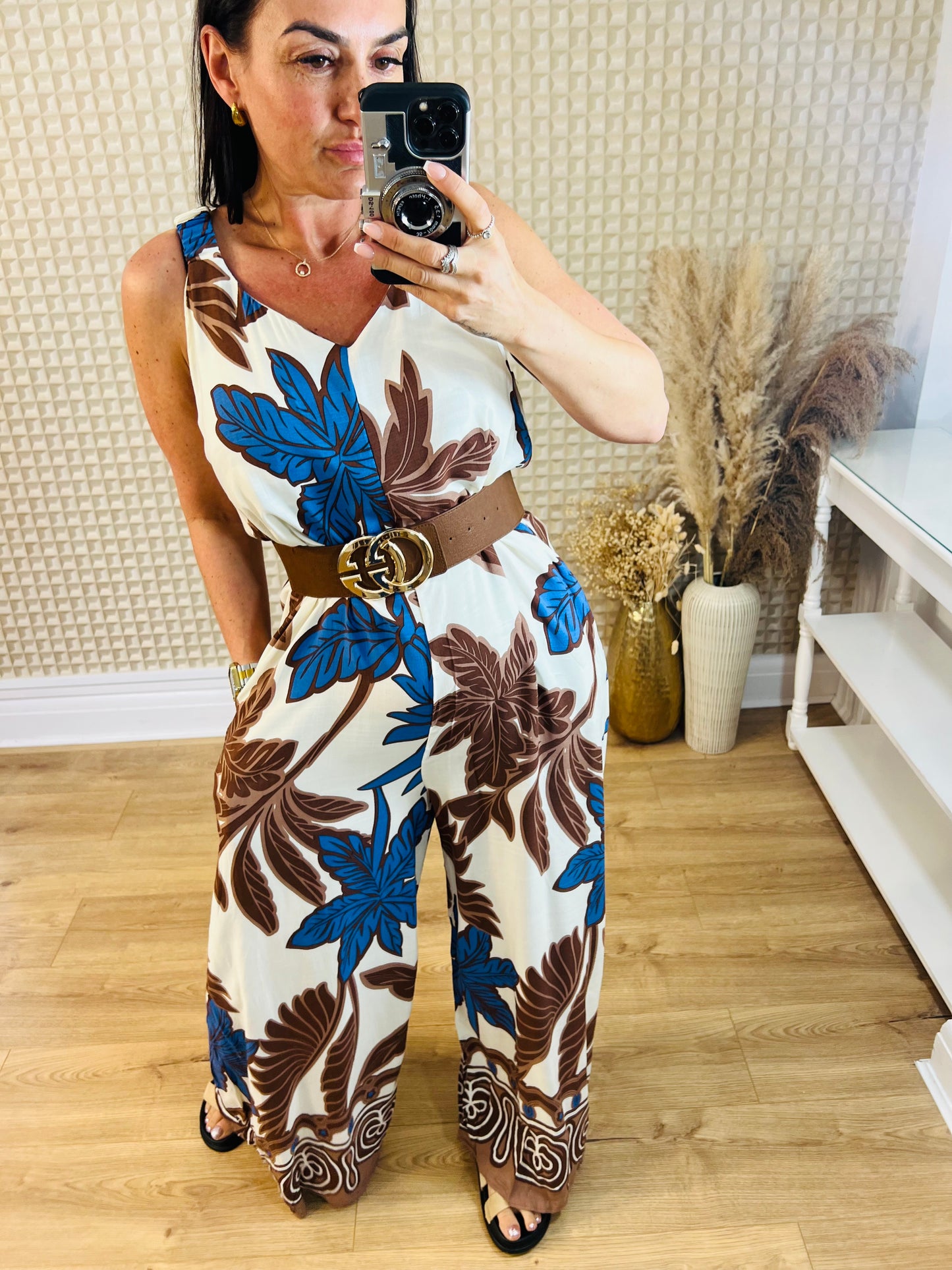 Large Leaf Jumpsuit
