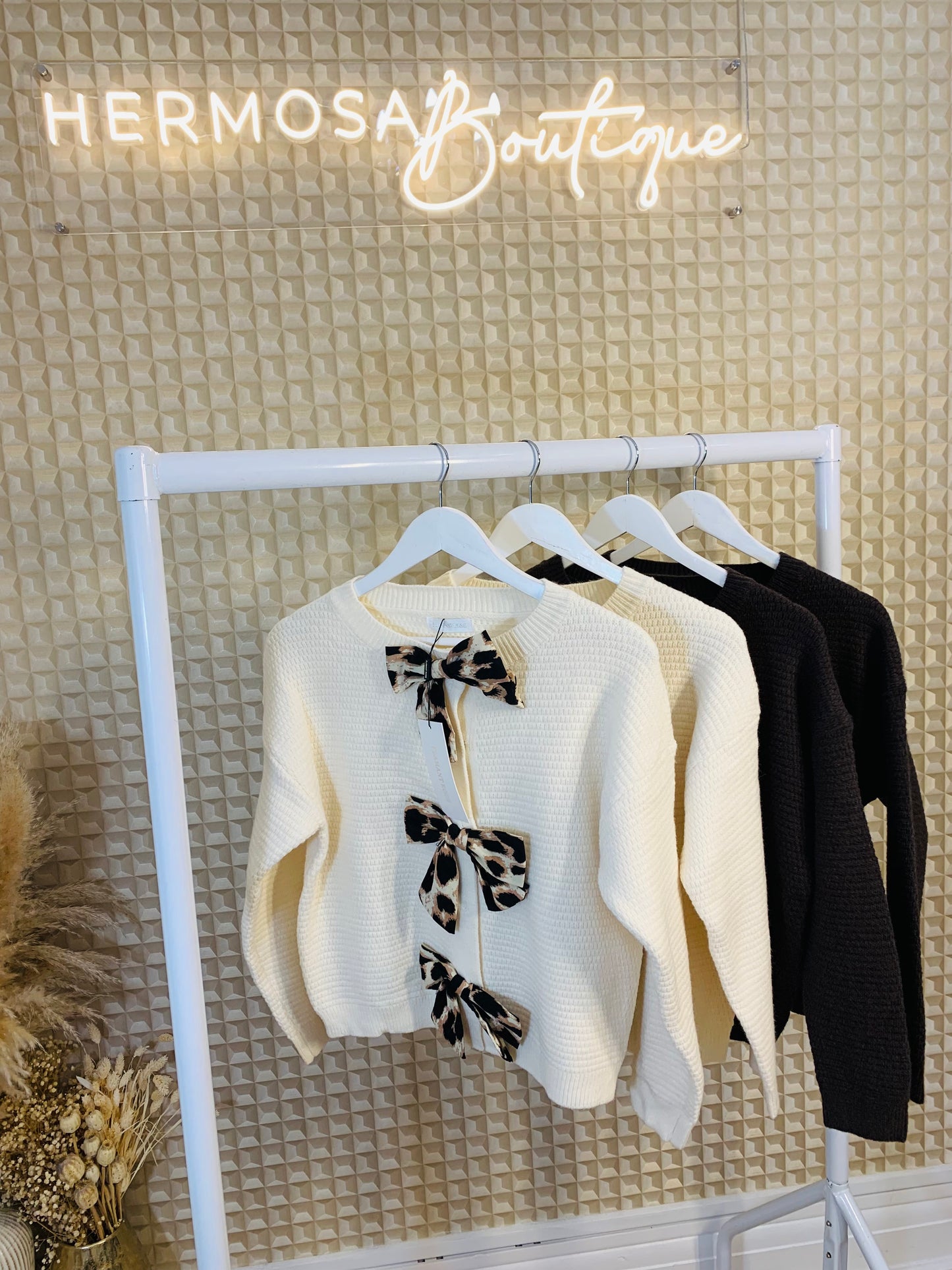 Leopard Bow Cardi