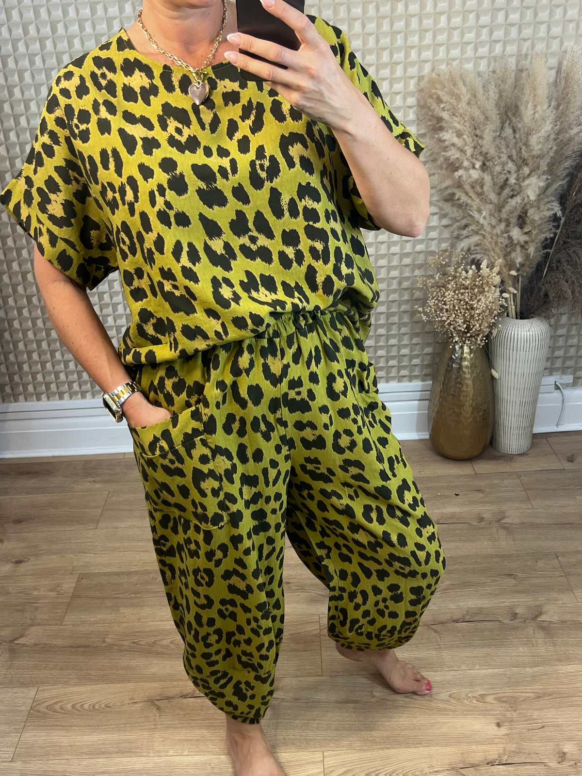 Olive Leopard Set
