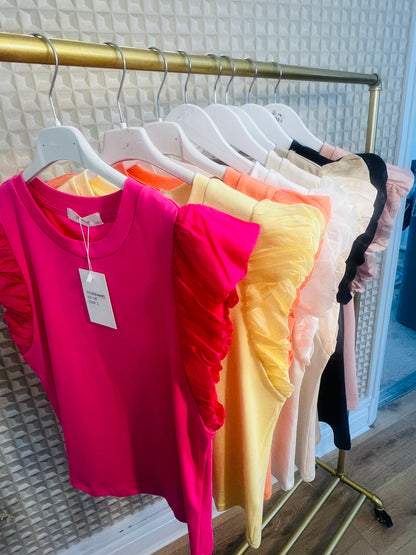 M/L Frill Sleeve Tee