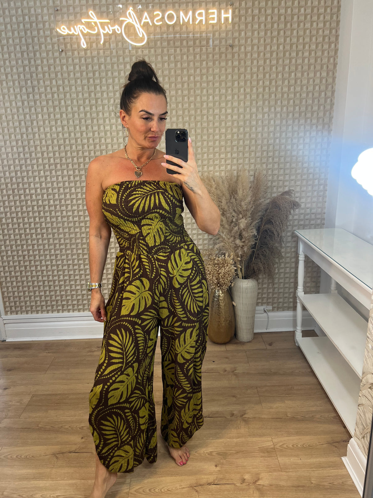 Insta Palm Jumpsuit
