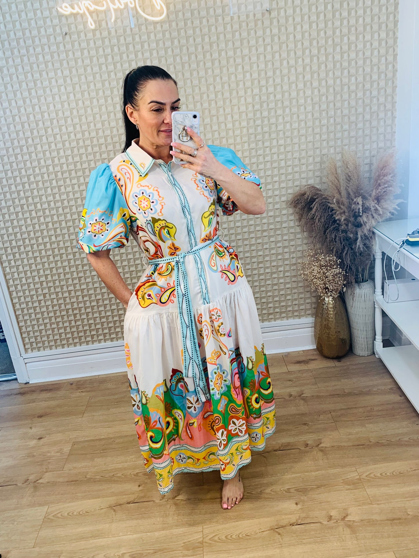 Stella Morgan Aqua Dress