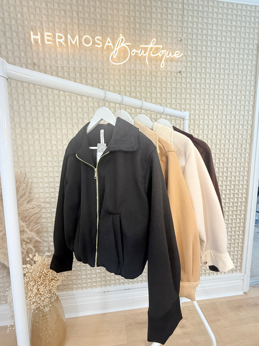 Cord Collar Bomber