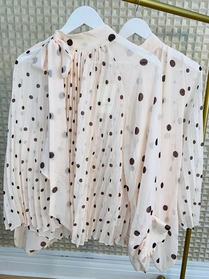 Chocolate Polka Dot Blouse