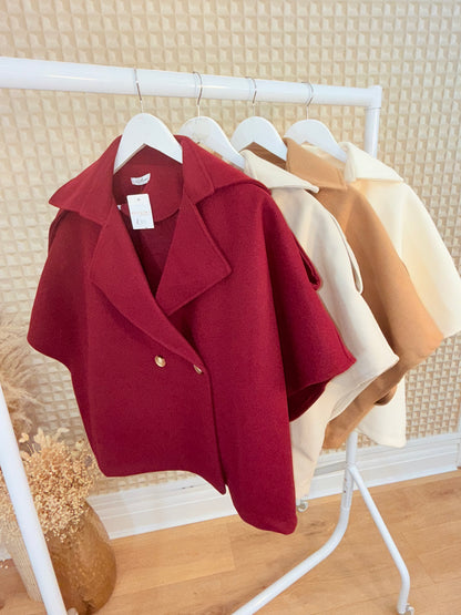 Button Shoulder Box Jacket