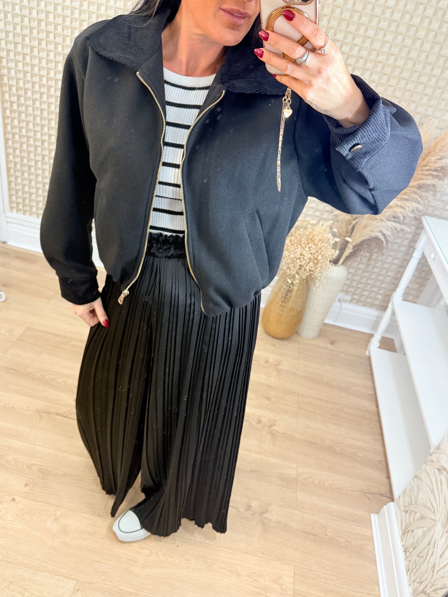 Cord Collar Bomber