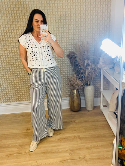 L/XL Stripey Palazzo fitting Upto 14/16