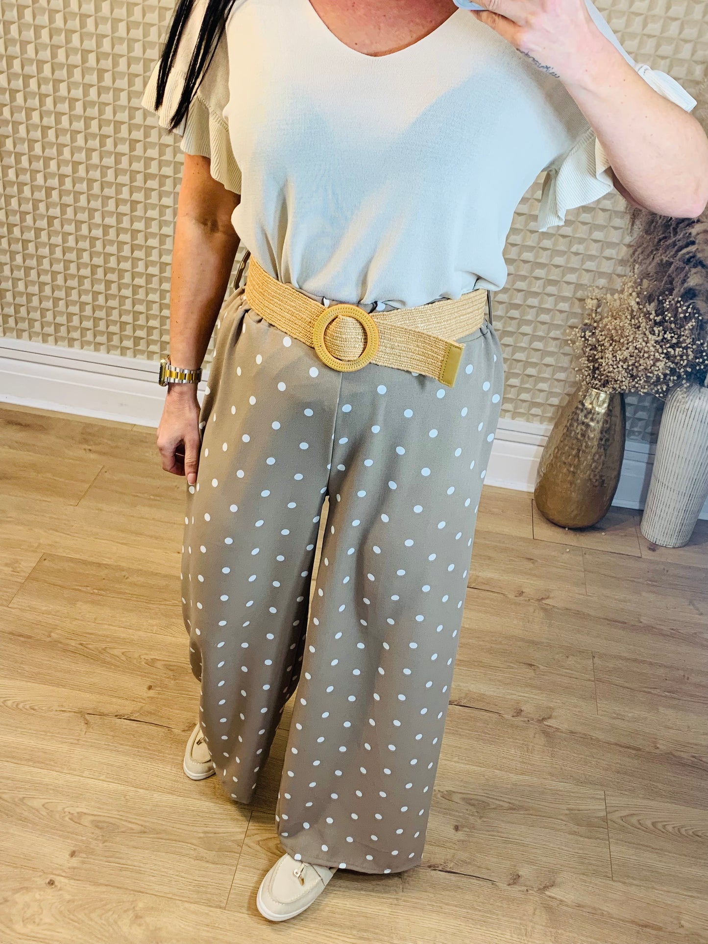 Belted Spotty Pants