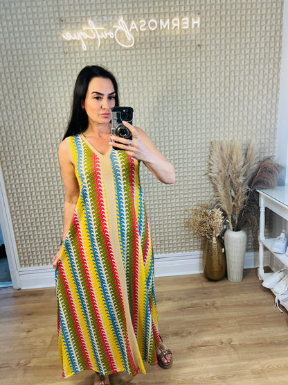 Desert Stripes Maxi Dress