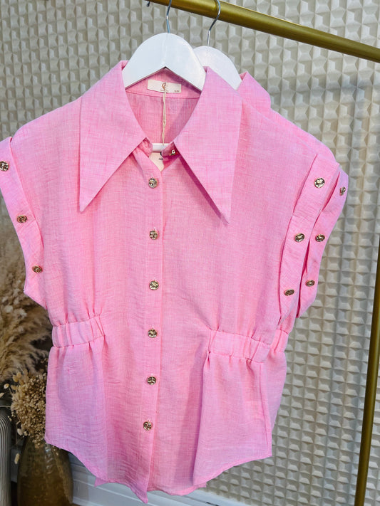 Gold Button Blouse