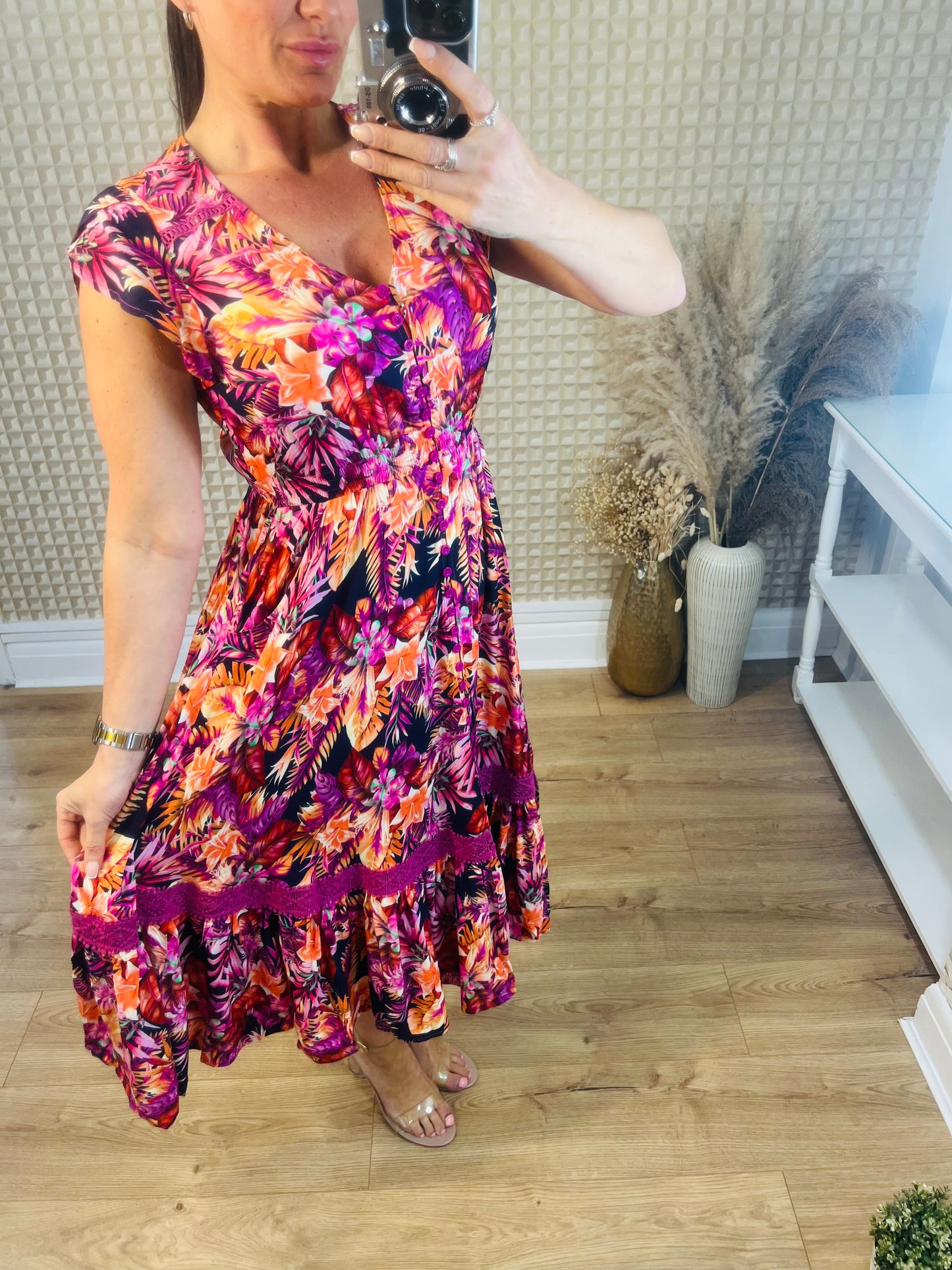 Stella Morgan Purple coral dress