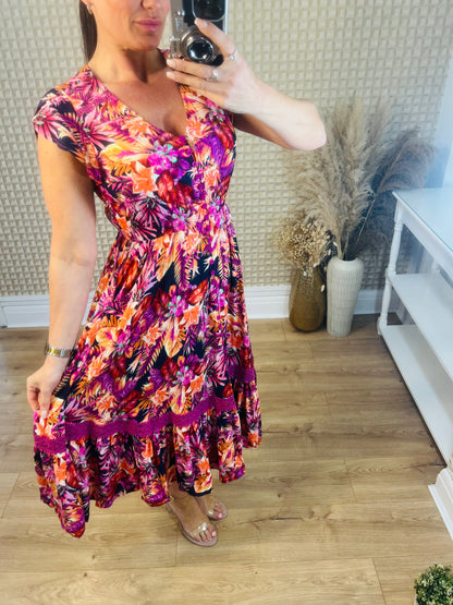 Stella Morgan Purple coral dress