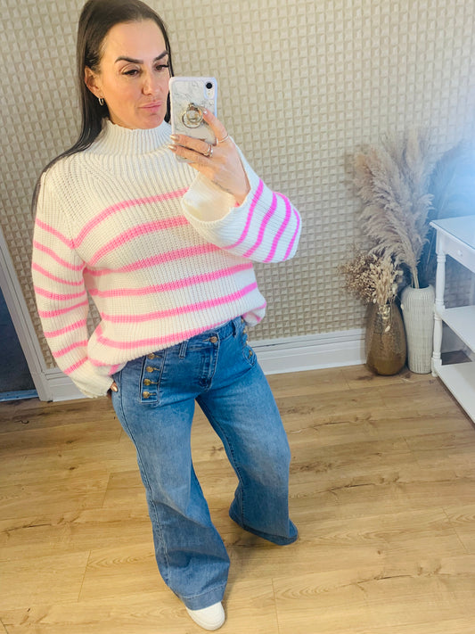 Pink Stripe Jumper