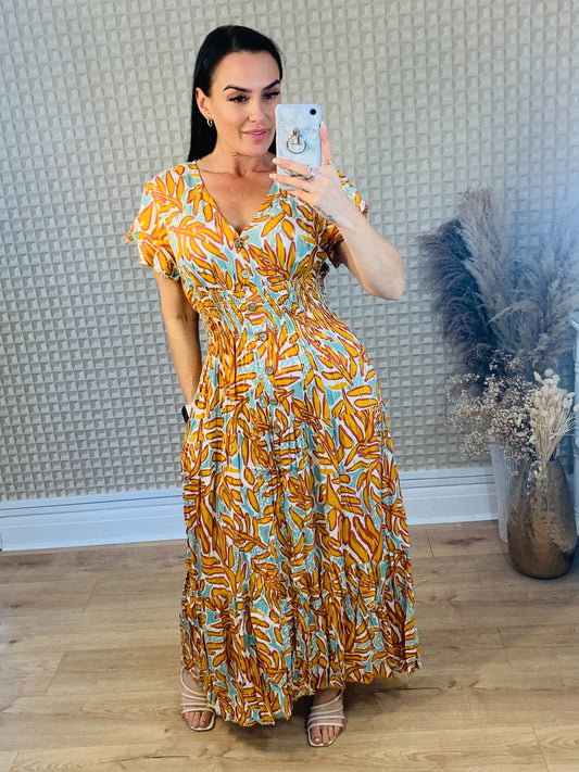 Tan & Turquoise Maxi