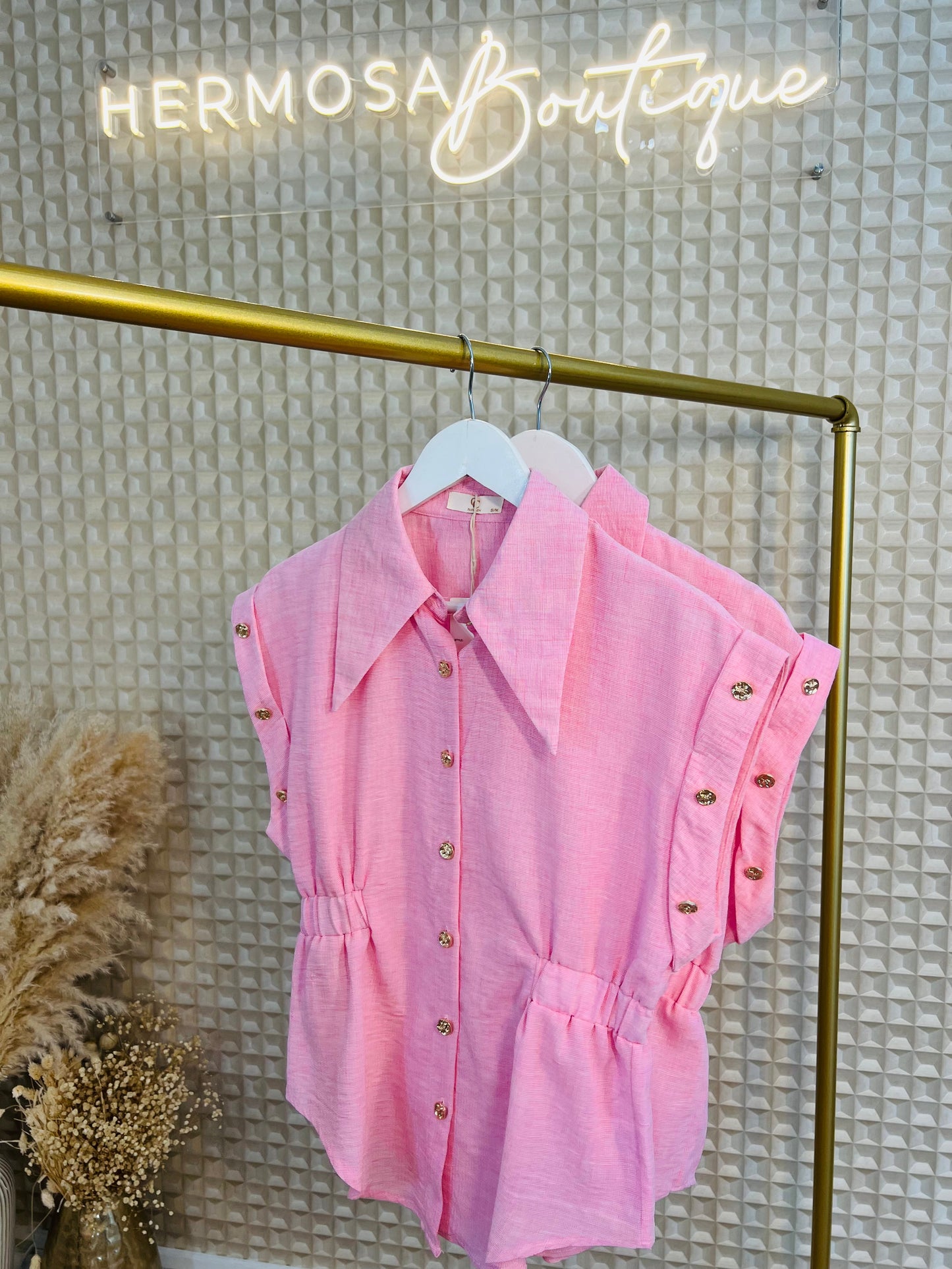 Gold Button Blouse