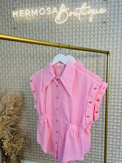 Gold Button Blouse