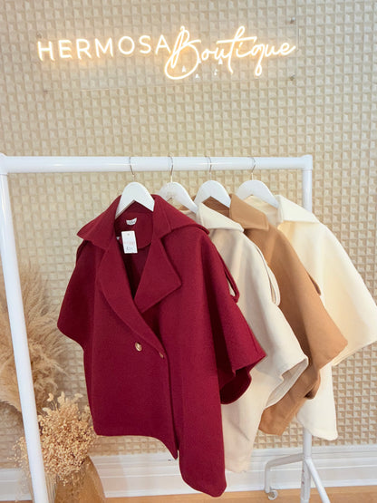 Button Shoulder Box Jacket