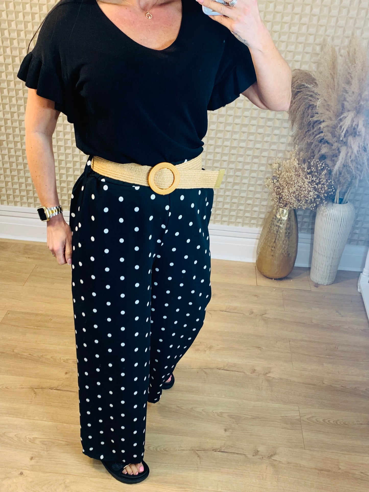 Belted Spotty Pants