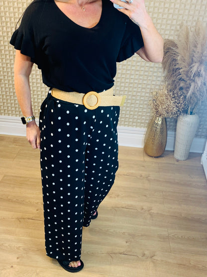Belted Spotty Pants
