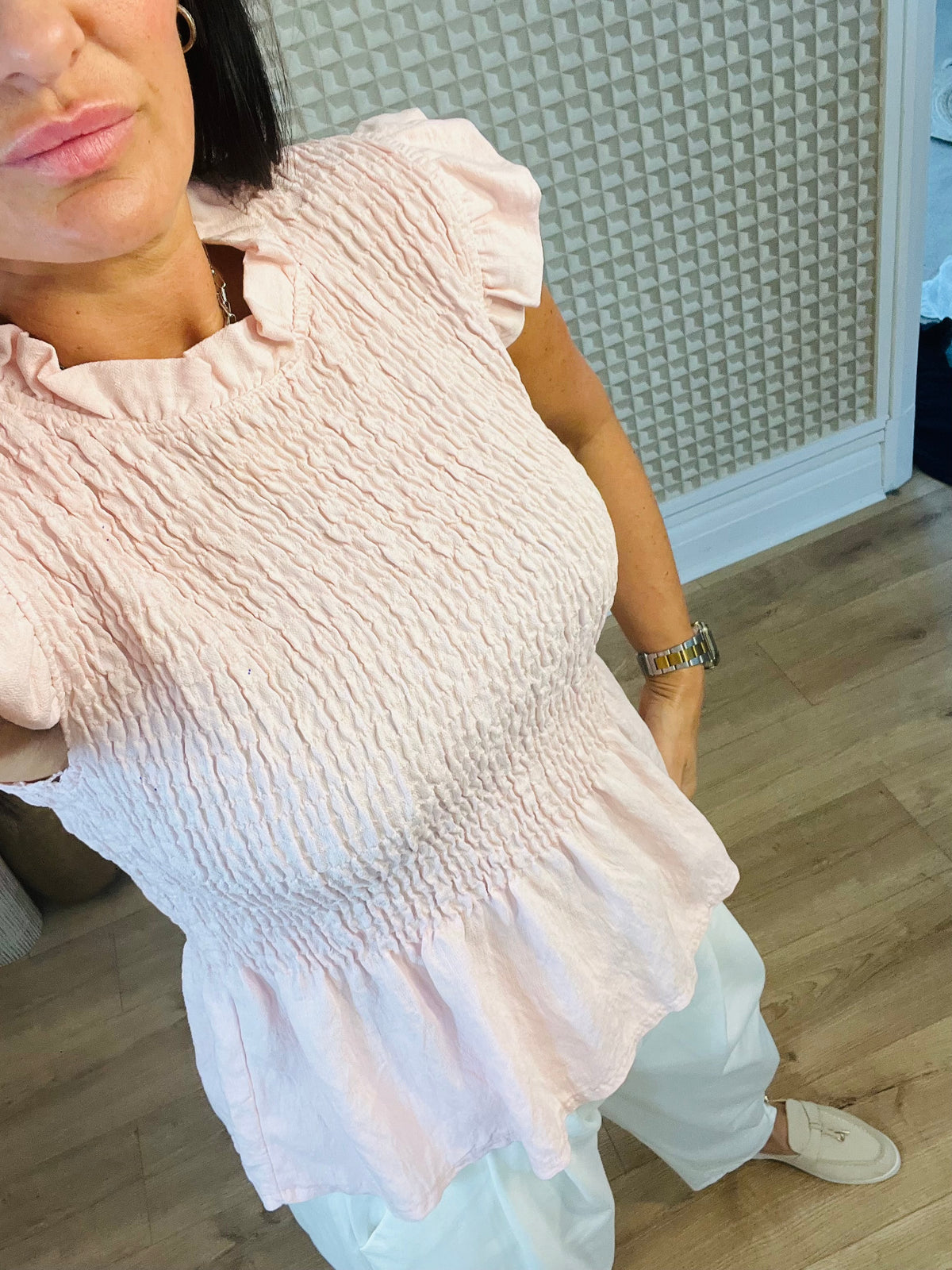 Diverse Shirred Top