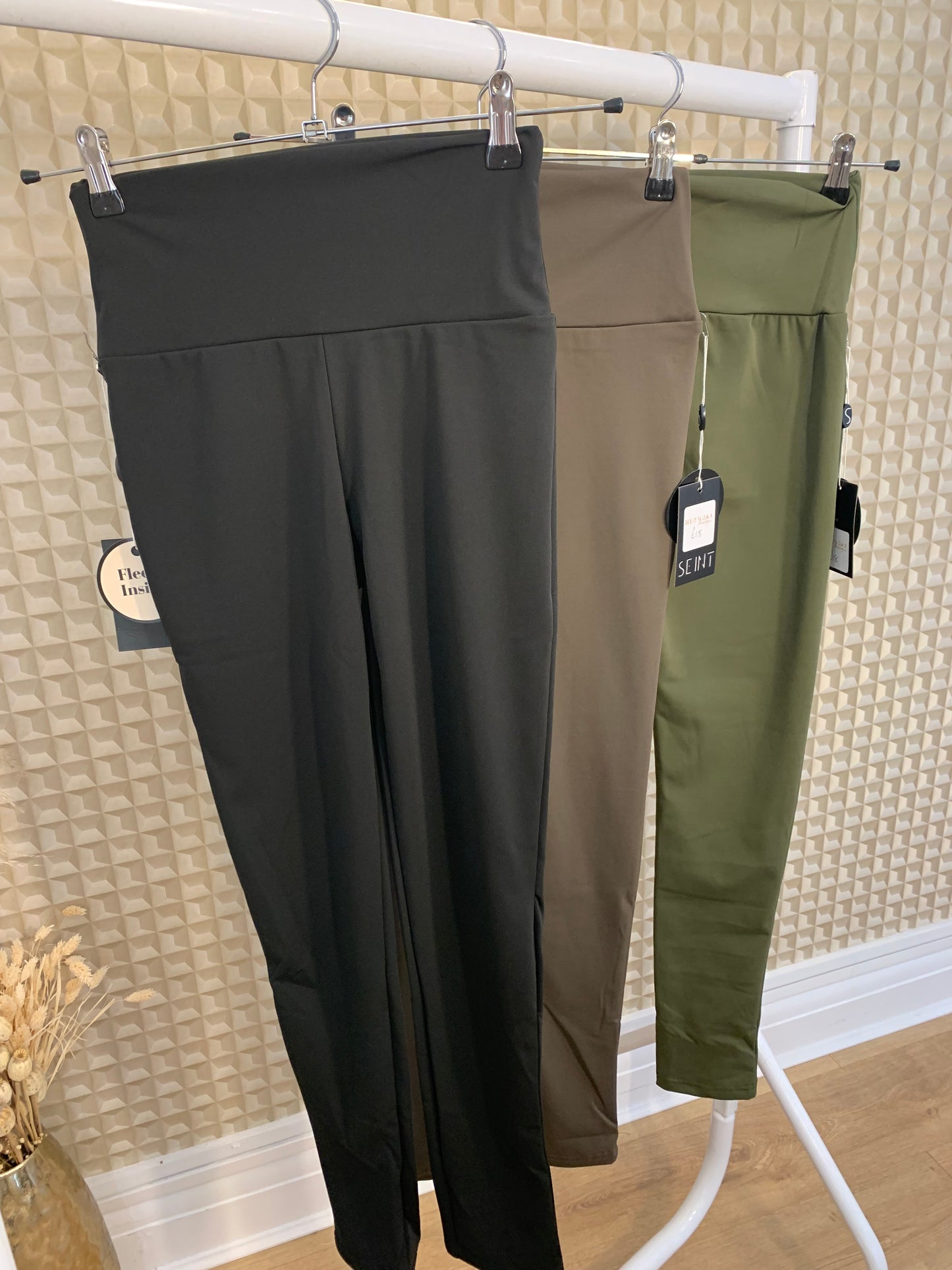 Khaki Fleece Leggings