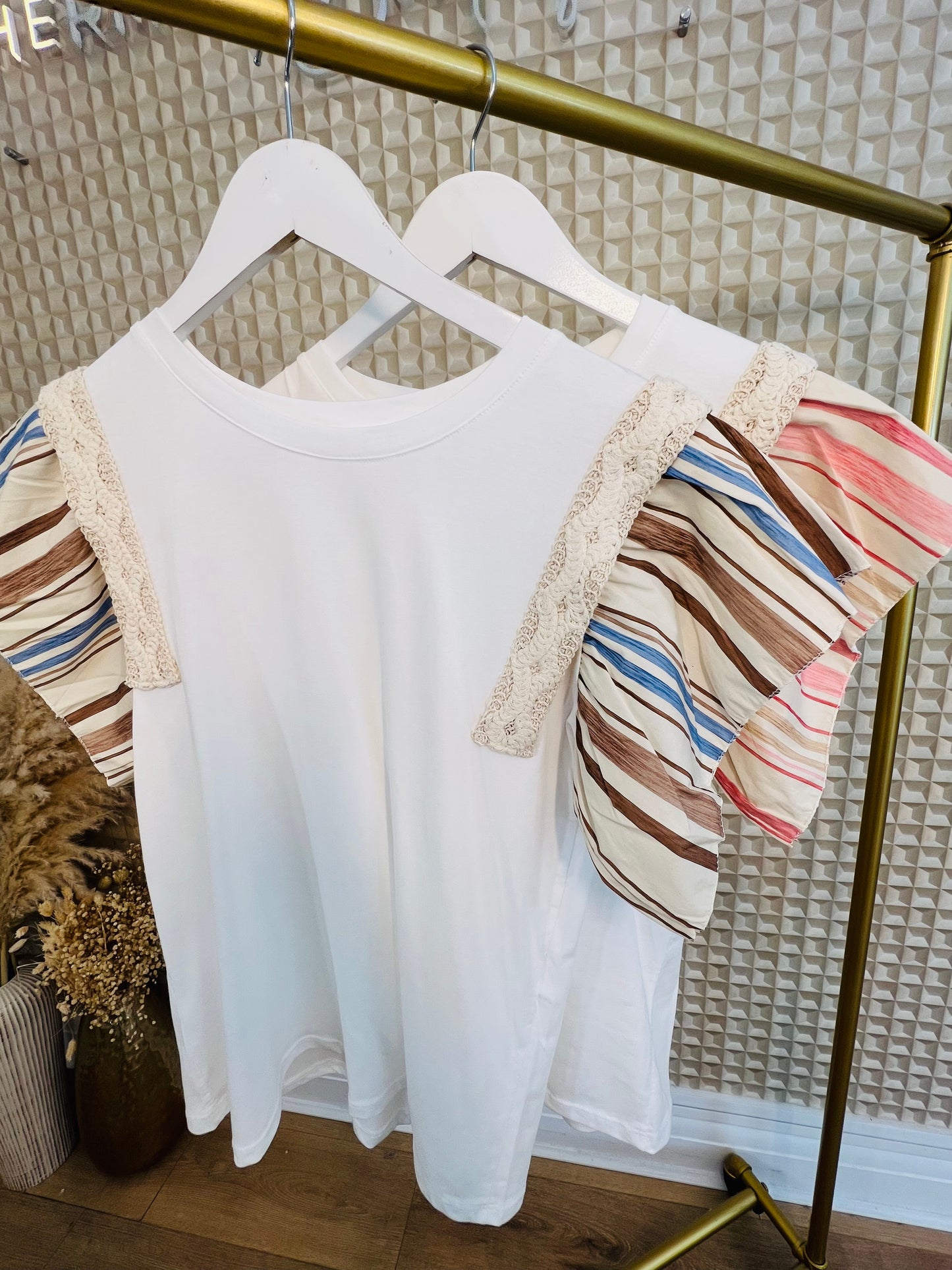 Ciao Stripe Frill Tee