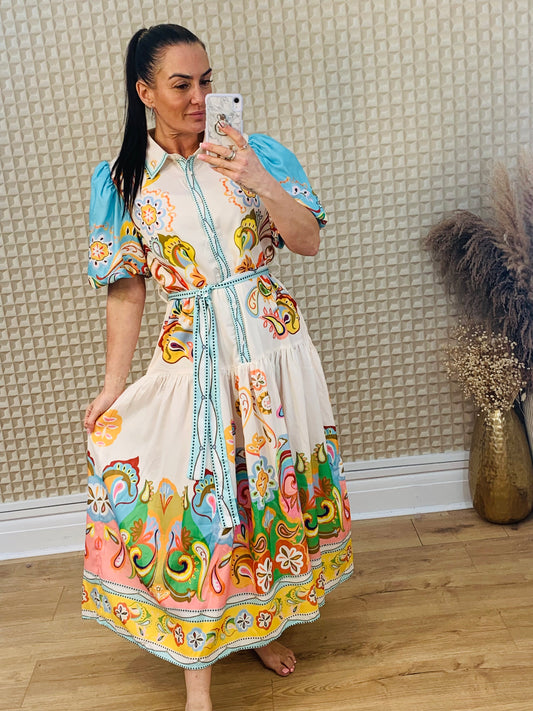 Stella Morgan Aqua Dress
