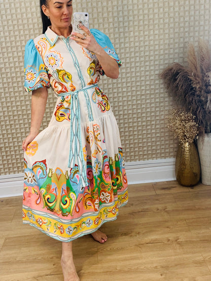 Stella Morgan Aqua Dress