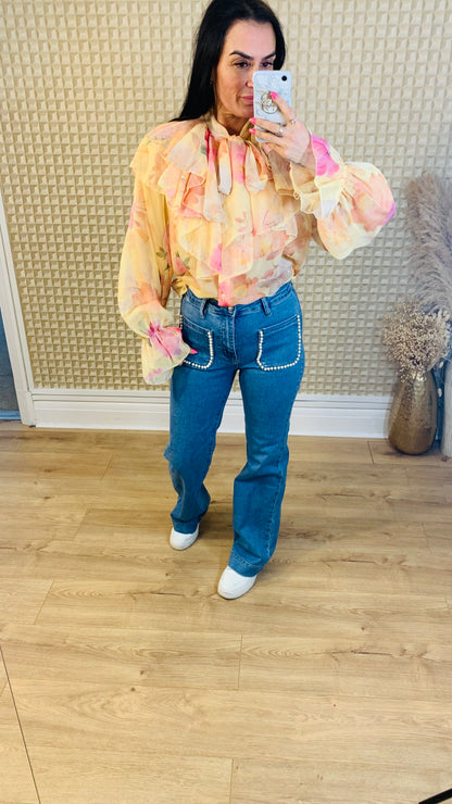 Lumine Pink Floral Blouse